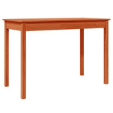 ZNTS Dining Table Wax Brown 110x55x75 cm Solid Wood Pine 844467