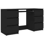 ZNTS Writing Desk Black 140x50x77 cm Engineered Wood 800811