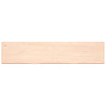 ZNTS Wall Shelf 180x40x cm Untreated Solid Wood Oak 363598