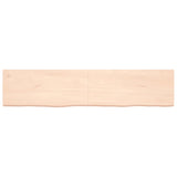 ZNTS Wall Shelf 180x40x cm Untreated Solid Wood Oak 363598