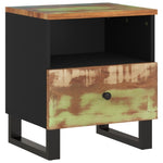 ZNTS Bedside Cabinet Solid Wood Reclaimed&Engineered Wood 350652