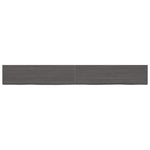 ZNTS Wall Shelf Dark Brown 220x30x cm Treated Solid Wood Oak 363852