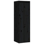 ZNTS Wall Cabinets 2 pcs Black 30x30x100 cm Solid Pinewood 813514