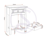 ZNTS Corona 1 Drawer Console Table with Shelf 300-304-002