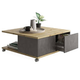 ZNTS FMD Mobile Coffee Table Artisan Oak 437010