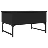 ZNTS Coffee Table Black 70x50x40 cm Engineered Wood and Metal 845371