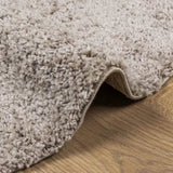 ZNTS Shaggy Rug PAMPLONA High Pile Modern Beige Ø 200 cm 375225
