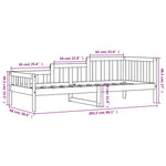 ZNTS Day Bed without Mattress White 90x200 cm Solid Wood Pine 840371