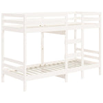 ZNTS Bunk Bed without Mattress White 90x200 cm Solid Wood Pine 3139830