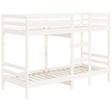 ZNTS Bunk Bed without Mattress White 90x200 cm Solid Wood Pine 3139830