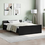 ZNTS Bed Frame without Mattress Black 120x200 cm 3203741
