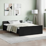 ZNTS Bed Frame without Mattress Black 120x200 cm 3203741