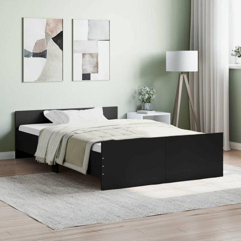 ZNTS Bed Frame without Mattress Black 120x200 cm 3203741