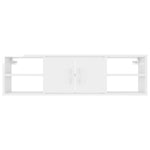 ZNTS Wall Shelf High Gloss White 102x30x29 cm Engineered Wood 806262