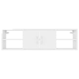 ZNTS Wall Shelf High Gloss White 102x30x29 cm Engineered Wood 806262