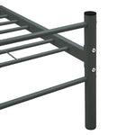 ZNTS Bed Frame without Mattress Grey Metal 90x200 cm 286493