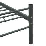 ZNTS Bed Frame without Mattress Grey Metal 90x200 cm 286493