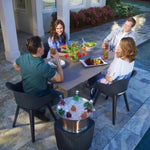 ZNTS Keter Outdoor Chairs Akola 2 pcs Graphite 422804