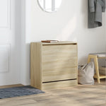 ZNTS Shoe Cabinet Sonoma Oak 60x34x63.5 cm Engineered Wood 839940