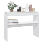 ZNTS Console Table High Gloss White 102x30x80 cm Engineered Wood 808329