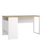 Function Plus Corner Desk 2 Drawers in White and Oak 7198011849AK