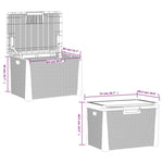 ZNTS Garden Storage Box with Seat Cushion Brown 125 L PP 364212