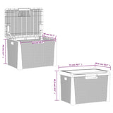 ZNTS Garden Storage Box with Seat Cushion Brown 125 L PP 364212