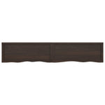 ZNTS Wall Shelf Dark Brown 200x40x cm Treated Solid Wood Oak 363847