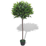 ZNTS Artificial Bay Tree Plant with Pot 125 cm Green 244452