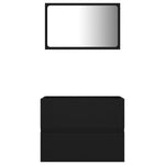 ZNTS 2 Piece Bathroom Furniture Set Black Engineered Wood 804873