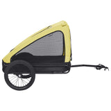 ZNTS Pet Bike Trailer Yellow and Black 92596