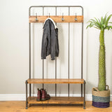 ZNTS RE-Engineered Hall Bench / Coat rack Mango Wood ENG049