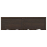 ZNTS Wall Shelf Dark Brown 140x40x cm Treated Solid Wood Oak 363823