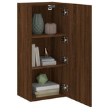 ZNTS TV Wall Cabinet Brown Oak 40.5x30x90 cm Engineered Wood 836930