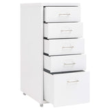 ZNTS Mobile File Cabinet White 28x41x69 cm Metal 335913