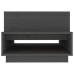 ZNTS Coffee Table Grey 80x55x40.5 cm Solid Wood Pine 814516