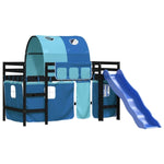 ZNTS Kids' Loft Bed with Tunnel without Mattress Blue 90x200 cm 3207052