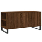 ZNTS Coffee Table Brown Oak 102x44.5x50 cm Engineered Wood 831011