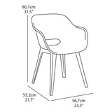 ZNTS Keter Outdoor Chairs Akola 2 pcs White 422806