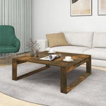 ZNTS Coffee Table Smoked Oak 100x100x35 cm Engineered Wood 815999