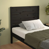 ZNTS Bed Headboard Black 81x4x100 cm Solid Wood Pine 818999