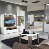 Toronto 140 cm wide TV Cabinet In White and Oak 4202144