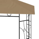 ZNTS Gazebo 3x3x2.7 m Taupe 160 g/m² 313913