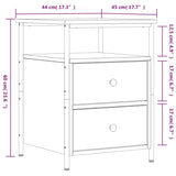 ZNTS Bedside Cabinet Sonoma Oak 44x45x60 cm Engineered Wood 826005