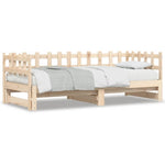 ZNTS Pull-out Day Bed without Mattress 2x cm Solid Wood 840391