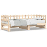 ZNTS Pull-out Day Bed without Mattress 2x cm Solid Wood 840391