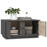 ZNTS Coffee Table Grey 80x50x40 cm Solid Wood Pine 814421