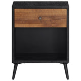 ZNTS Bedside Cabinet 40x30x50 cm Solid Wood Teak 358529