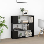 ZNTS Book Cabinet Room Divider Black 100x24x94 cm 809180