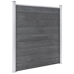 ZNTS Garden Fence WPC 1737x186 cm Grey 3053233